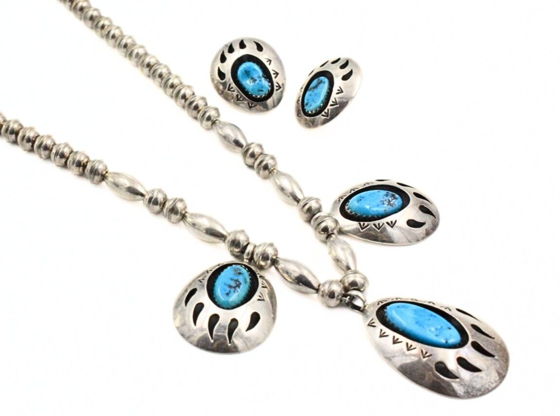 Astounding Teddy Goodluck Turquoise Sterling Silver Navajo