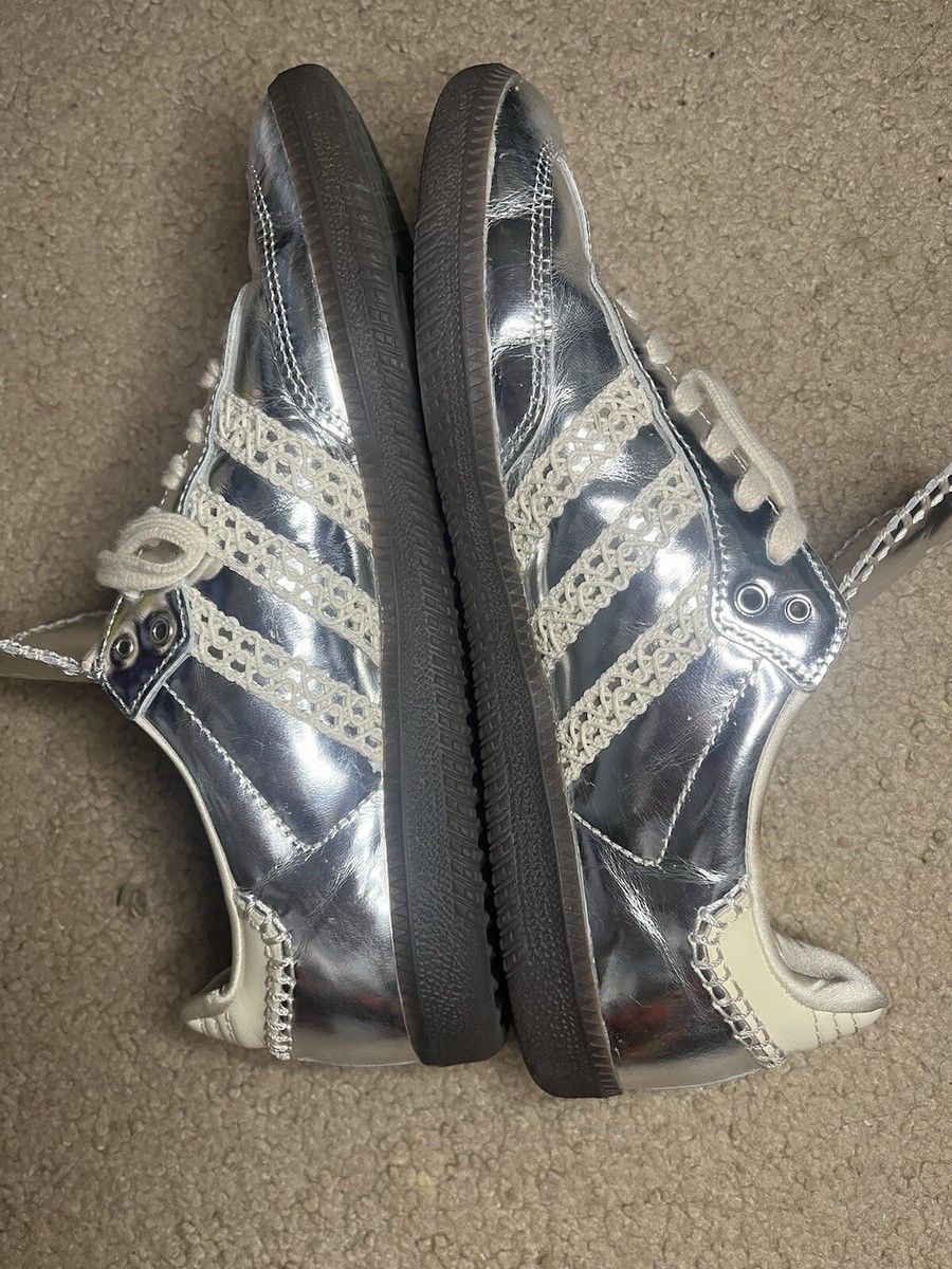 adidas gazelle silver green womens adidas x Wales Bonner Samba Sneakers in Silver main image 0