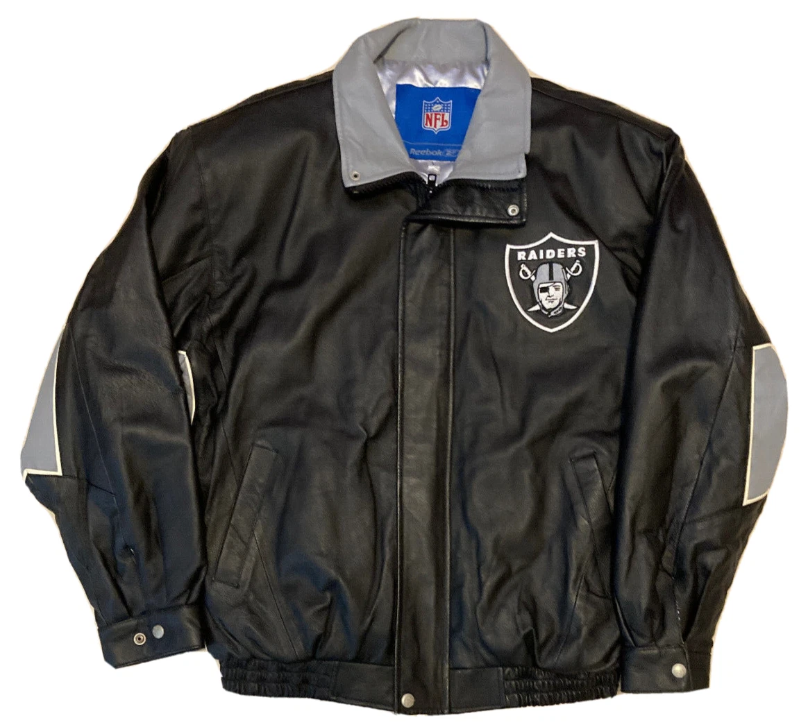 Vintage Oakland Raiders Jeff Hamilton Leather Jacket Mens Large Smoker |  eBay