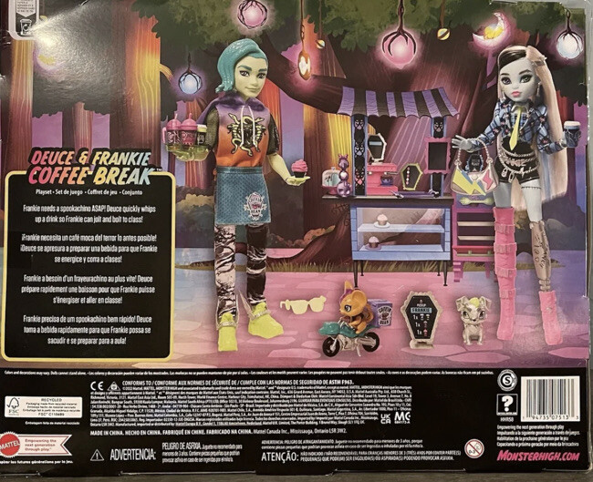 未開封◇モンスターハイ◇デュース&フランキー　コーヒーブレイク　セット　2022 Monster High Coffee Break Playset Deuce Frankie Doll Set
