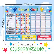 HouseCraft Reward / Chore Chart For Kids 240 stars  includes 10 chores 