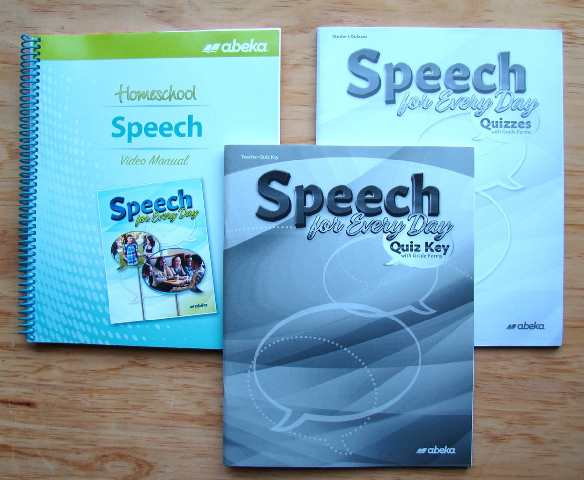 Speech For Every Day ~2021/23 Beka Book~ Abeka Video Manual Quiz