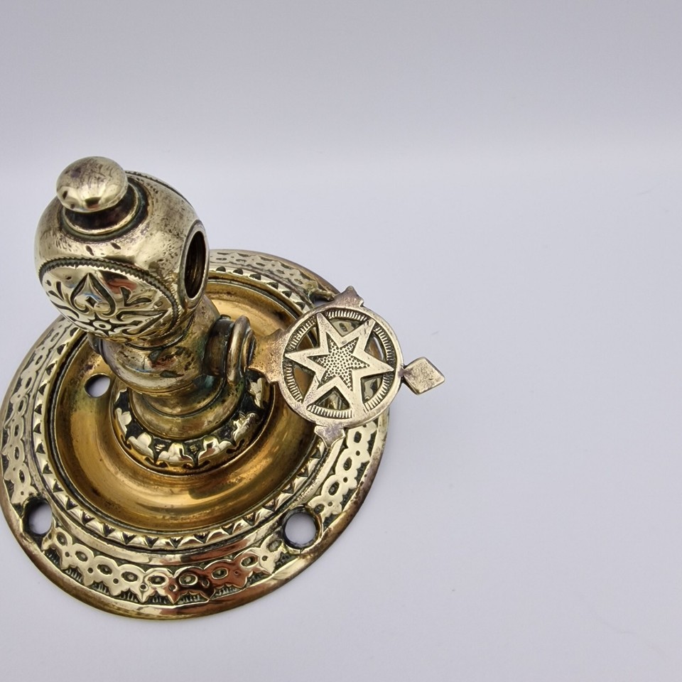 Antique Brass Gas Wall Light Lamps Sconces Embossed Victorian Lighting