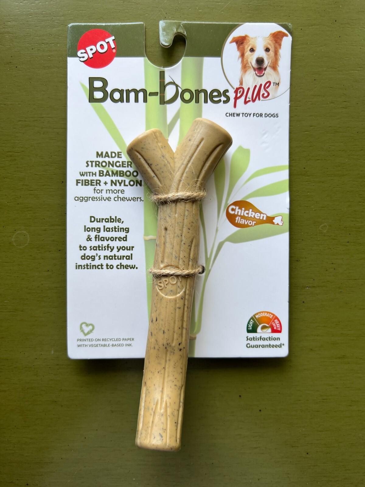 SPOT Bam Bones PLUS Tree Branch 6.5" CHICKEN Flavor Bamboo D