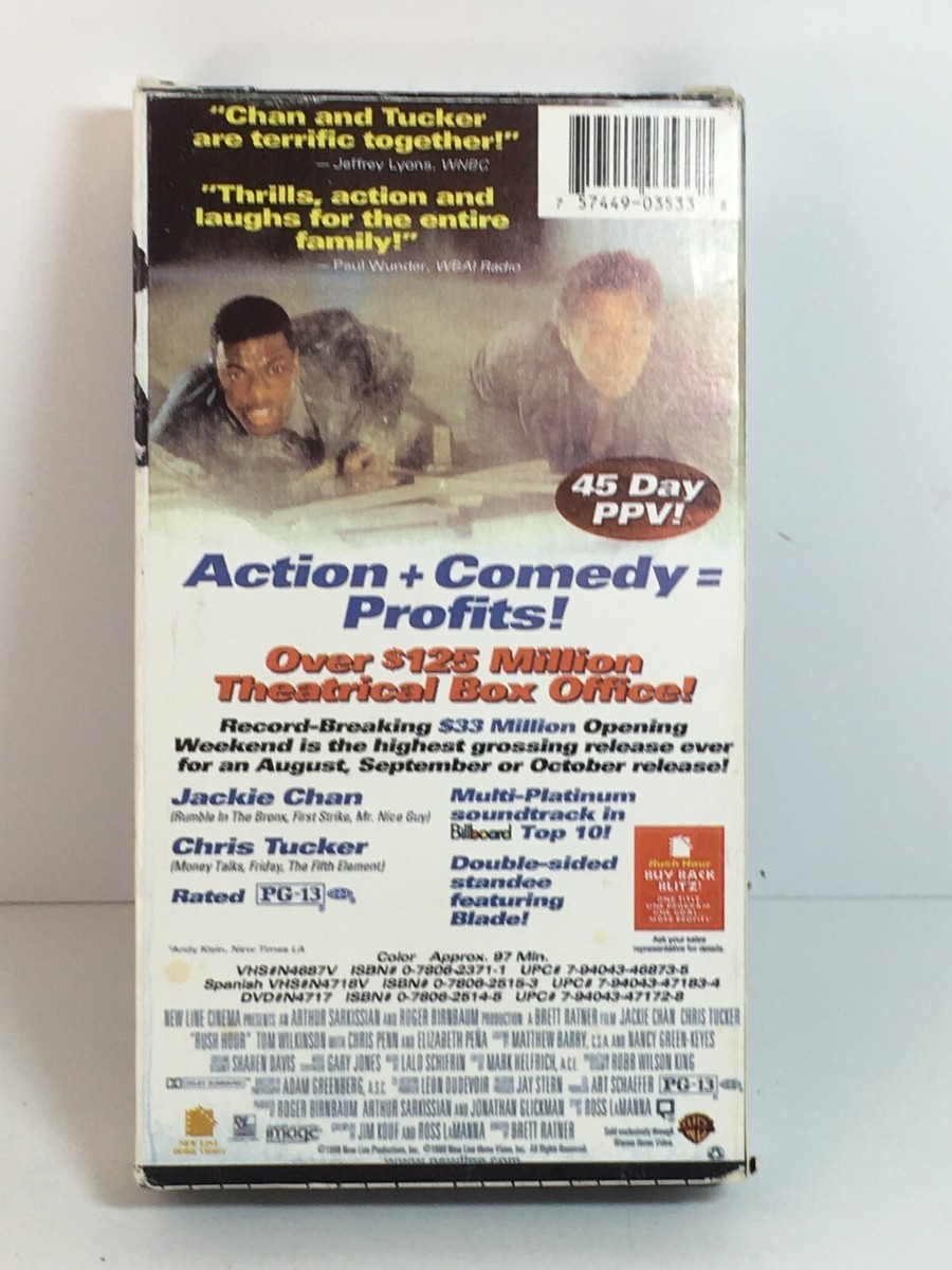 Rush Hour (VHS, 1998) Jackie Chan, Chris Tucker | eBay