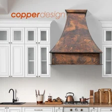 Copper Hammered Wall Mount Range Hood 28"x22"x32"-Insert Fan-NO CUSTOMS TARIFFS