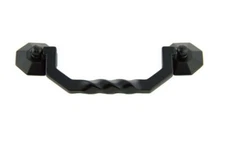 FURNITURE Hardware Drawer Bail Knocker Pull 4-1/2" C-C Black Twist