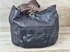 Tylie Malibu Bag Classic Utility Black Leather Pyramid Stud Accents
