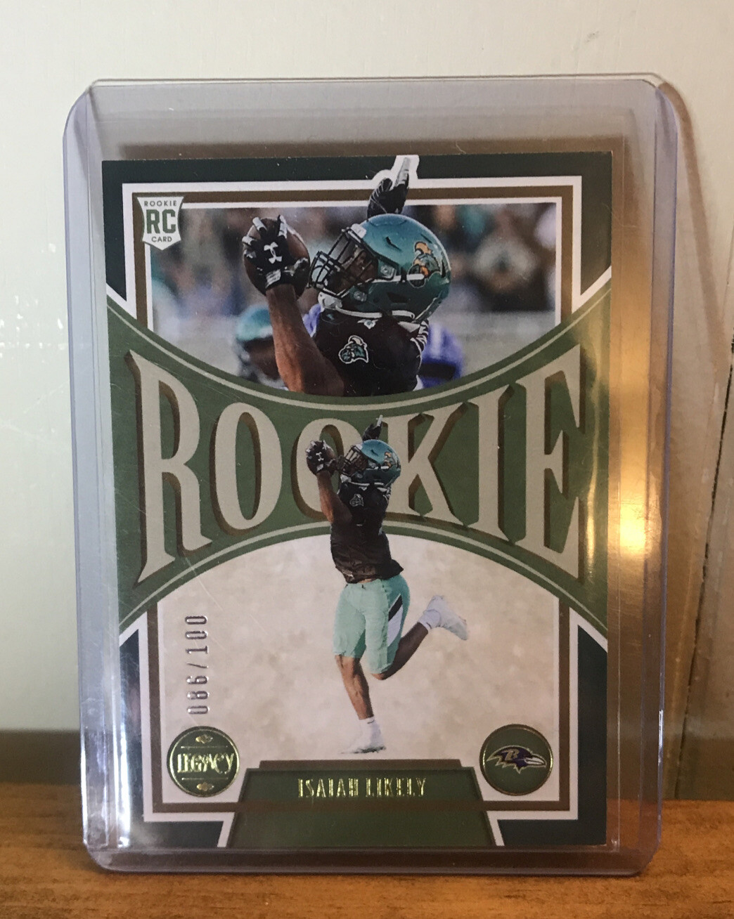 🔥2022 Panini Legacy Isaiah Likely-RC GREEN Parallel-#86/100-Ravens-Mint🔥📈
