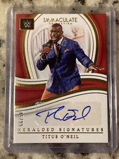 2023 Panini WWE Immaculate Titus O'Neil Heralded Signatures Auto 45/99 SP