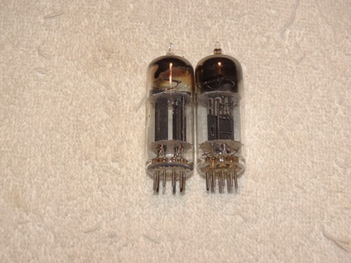 2 x 12BH7 RCA Tubes*Black Plates-D*Tested Good*1950's*#19