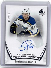 2021-22 SP Authentic Future Watch Autograph Rookie Scott Perunovich RC Auto /999