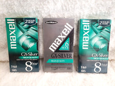 MAXELL Vintage GX-Silver Video VHS Cassettes Lot/3 SEALED 