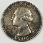 1964 Washington Quarter - About Uncirculated (AU) KM#164 Toned 90% Silver - 5820