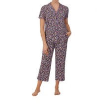 Secret Treasures Size Large 12-14 Purple Floral 2 Piece Pajama Set Capri NWT