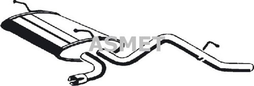 Endschalldämpfer Für BMW 3er E36 (318i) - 100% Passgenau, Oval, Von Asmet Aus Polen