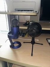 Blue USB Wired Condenser Microphones. Get Both For The Price Of One