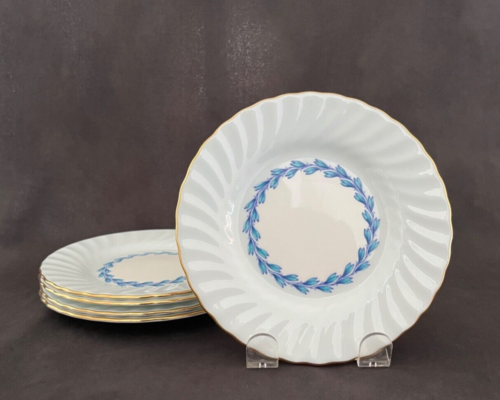 5 Minton CHEVIOT BLUE Bread Plates 6 1/4" Excellent Condition - Afbeelding 1 van 4