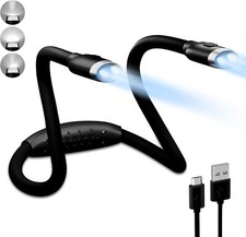 Neck Reading Light, Book Light for Reading in Bed, 6 Brightness Levels, Bendable