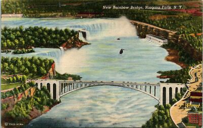 Niagara Falls NY New Rainbow Bridge Postcard unused (26550)