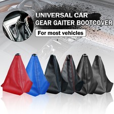 Universal Car Shift Knob Shifter Boot Cover Wstitches Pu Leather Mtat Sport
