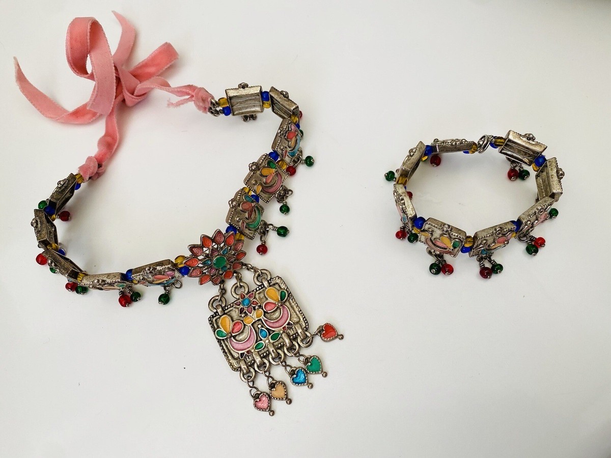 Collier Vintage Scooter 1990 - Pendentif Disque Argenté Imposant - Occasion