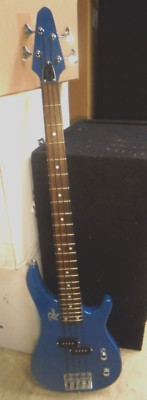 GUITAR, ELECTRIC 4 STRING (ROGUE, BLUE IN COLOR)