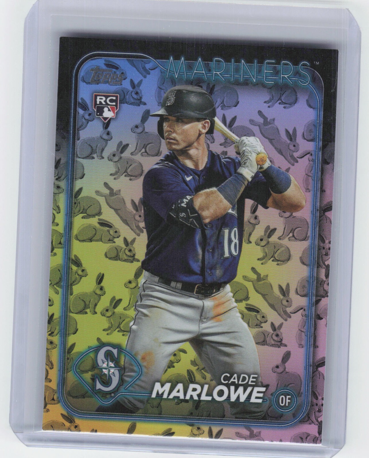 2024 Topps Series 1 Cade Marlowe #286 Rookie Easter Egg Foil Mariners