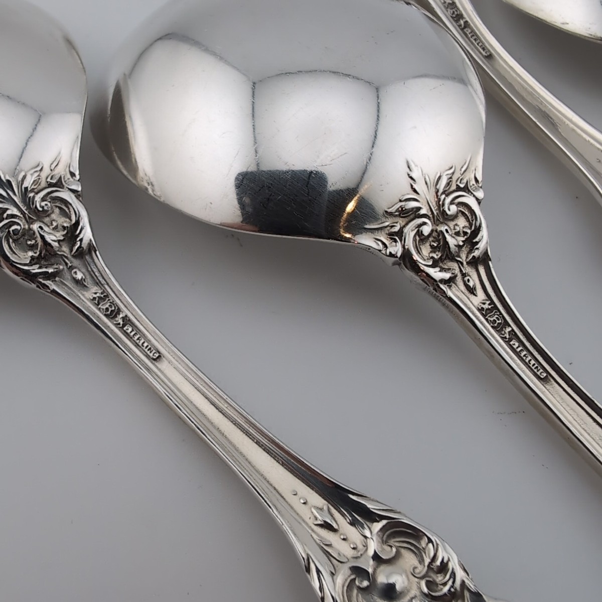 666様　Reed & Barton Francis 1 スープスプーン2本 Reed & Barton Francis First 1st Sterling Pierced Table