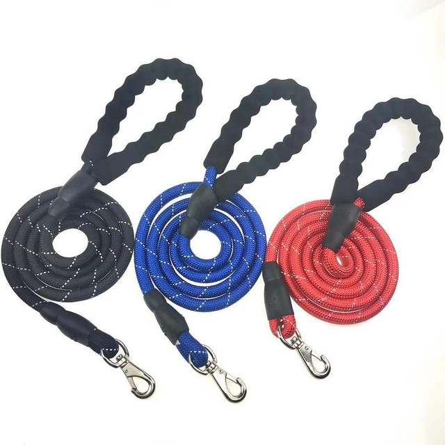 rope dog leash with padded handle