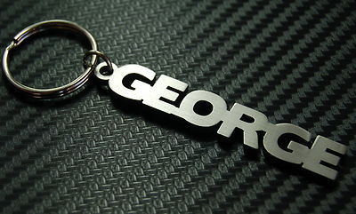 GEORGE Keyring Keychain Key Fob Stainless Steel Name Gift | eBay UK