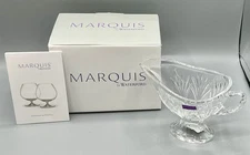 NEW Marquis by WATERFORD Lead Crystal Footed FTD Sauce Gravy Boat 7.5” L  Box