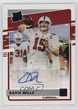 2021 Panini Chronicles Draft Picks Purple 16/25 Davis Mills #DA-DMI Auto 0x1n
