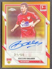 Krassimir Balakov 2025-26 Topps Chrome Bundesliga Gold Refractor Auto /50 #BA-KB