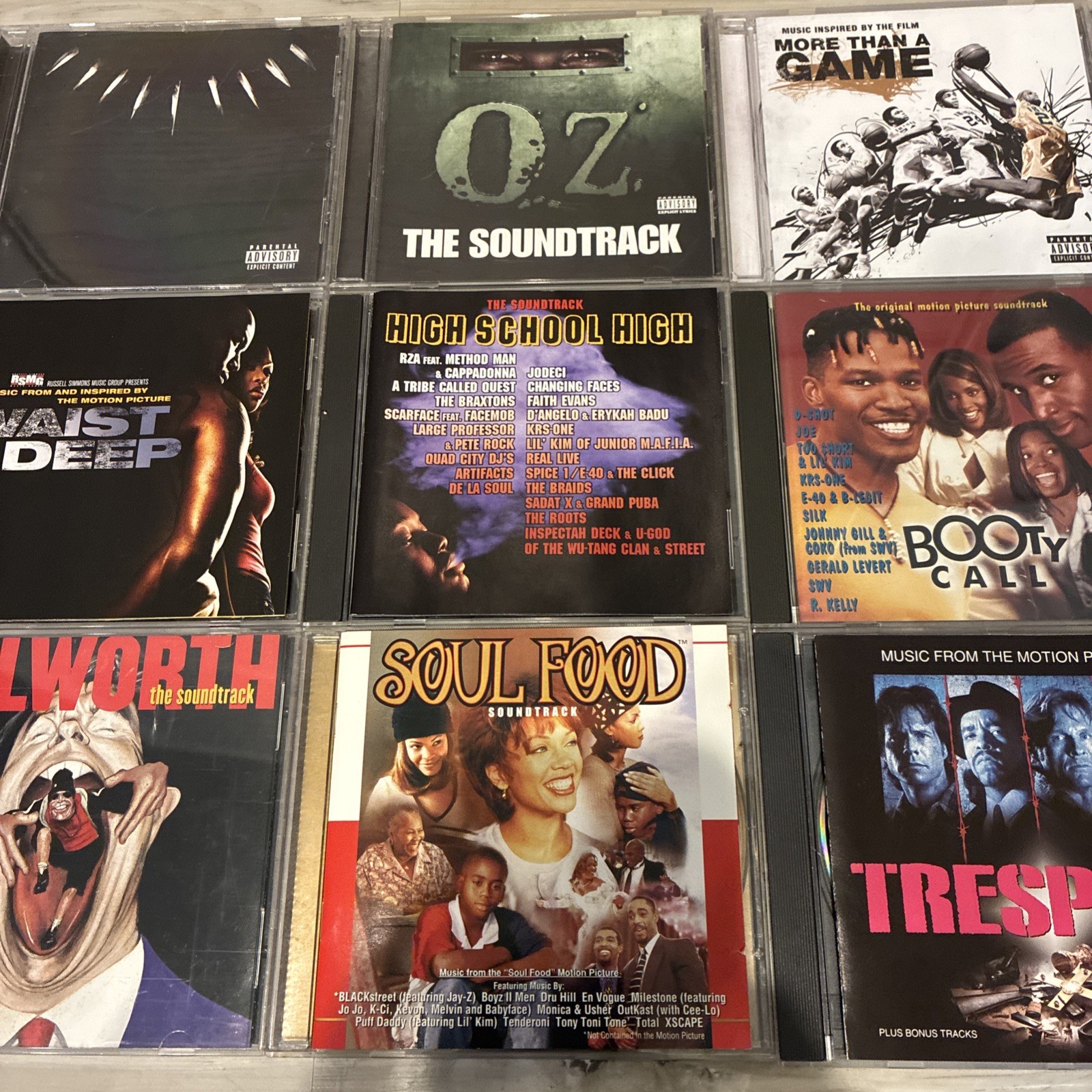 9 Hip Hop R&B CD Soundtracks - Black Panther. OZ, More Than A Game, Waist Deep thumbnail 3