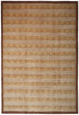 7.9 x 10 New Handmade Rug Wool and Silk Fine Weave Modern Carpet #F-4079