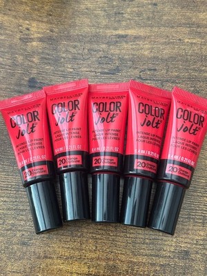 Maybelline Color Jolt Intense Lip Paint Lipstick 20 Orange Outburst 5 Pack