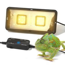 LED UVB Reptile Light   Dual UVA/UVB Lamp with Dimmer, 2 UV Modes, Timer  Fa...