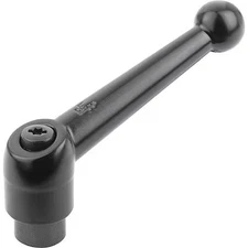 Kipp K0116.3A31 Adjustable Handle, Size: 3 5/16-18 Zinc, Black Satin, Comp: