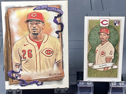 2026 Allen & Ginter Chase Burns RC #232 + N34-19 Mini 2 Card Combo