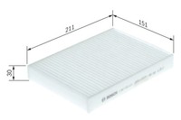 Innenraumfilter Pollenfilter FÜR MERCEDES-BENZ - Bosch 1 987 435 121