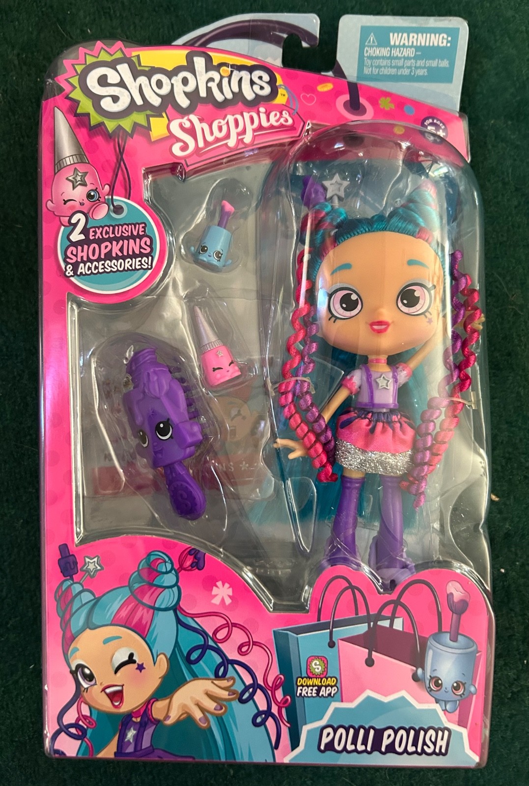 SHOPKINS SHOPPIES POLLI POLISH DOLL SEASON 7 RARE KIDS TOYS 