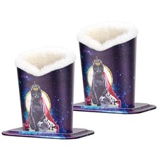 2 Pack Eyeglasses Holder Stand Plush Lined Bedside Glasses Case for Table Desk