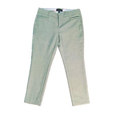 Banana Republic Sloan Women  s Green Herringbone Slim Skinny Pants Sz 2P Holiday