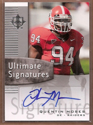 2007 Ultimate Collection Ultimate Signatures #USQM Quentin Moses Auto FB