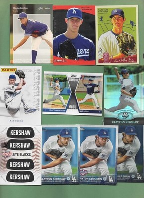 Clayton Kershaw (Los Angeles Dodgers) 48 card lot w/Rookie & insert Cards