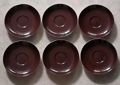 Schönwald Dibbern Solid Collor 6 x Espresso-Untertassen Kaffeebraun 11,9 cm
