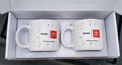 2 of Truro Toyota 12 oz. Large Coffee Mugs Soup Cups NEW in Box 4'' x 3.5'' High