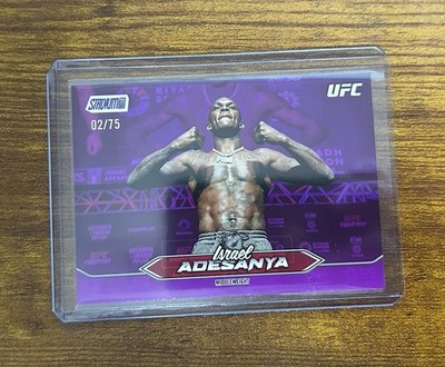 2025 Topps Stadium Club UFC Israel Adesanya Purple /75 #146