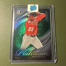 Juan Soto 2019 Bowman Platinum - Wal-Mart Platinum Presence #PP-9 Green Foil /99